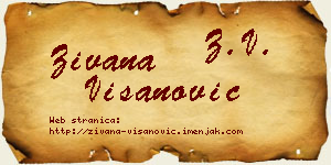 Živana Višanović vizit kartica